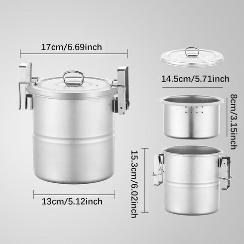kowaku 304 2 3 Camping Rice Cooker Rice Cooking Pot with Lid Nonstick Stainless Steel Small Steamer Cookware