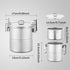 kowaku 304 2 3 Camping Rice Cooker Rice Cooking Pot with Lid Nonstick Stainless Steel Small Steamer Cookware