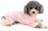 Zunea Pink Small Dog Daisy Jumpsuit Pajamas, Adorable Cotton Overalls Pjs for Puppy Girl, Four Legs Pyjamas XL