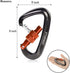 STURME Carabiner Clip 12KN Aluminium Wiregate Lightweight Heavy Duty D-Ring Hooks Spring Snap Link Keychain Clips