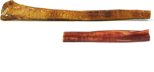 BRUTUS & BARNABY Jumbo Bully Sticks for Large Dogs - (3-Pack) No Hormones Added, Grain Free, 12" Thick Bully Bones