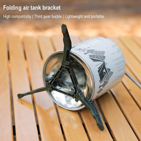 Fuel Can Stabilizer for Camping Stoves - Foldable Cartridge Canister Tripod Bracket for Outdoor Cooking