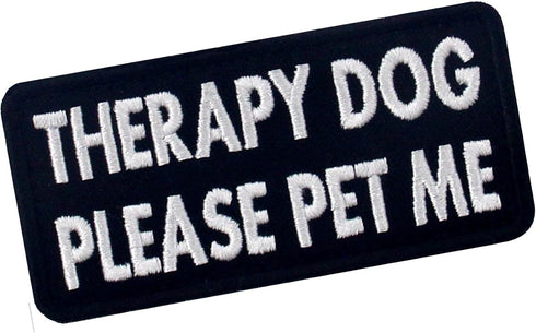 Therapy Dog Please Pet Me Service Dog Morale Tactical Patch for Vest/Harnesses