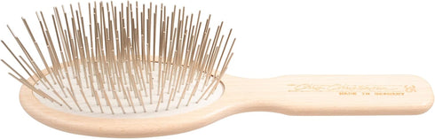 Chris Christensen 35 mm Oval Pin Dog Brush - Original Series, Lightweight Beech Wood Body, Stainless Steel Pins