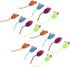 Totority Catnip Mice Cat Toy, Rubber Band Mouse with Elastic Rope for Cats, Realistic Teaser Playing Prop