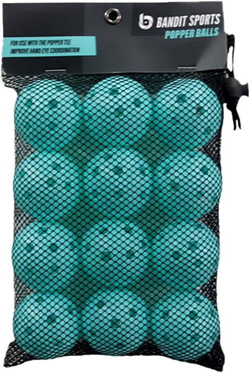 Bandit Sports Mini Popper Plastic Baseballs, Made of Impact-Resistant and Rebounding Material, Perfect Practice