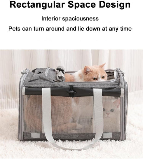 XhuangTech Pet Carrier, Airline Approved Travel Bag, Collapsible Soft-Sided Dog Kennel for Small Medium Pets