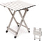 SUNNYFEEL Folding Camping Table, Lightweight Aluminum Portable Picnic Table 18.5x18.5x24.5 Inch for Outdoor Cooking