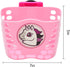 Kids Scooter Basket with Front Handlebar Accessories - Pink, 1 Pair Streamers and Bike Bell for Girls and Boys