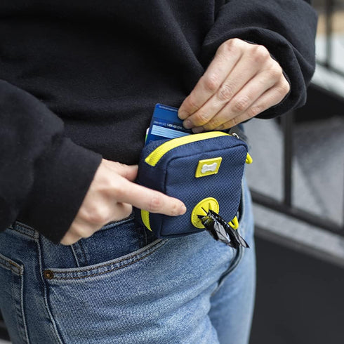 BUILT Pet Hip Pack, Navy and Yellow for Walking
