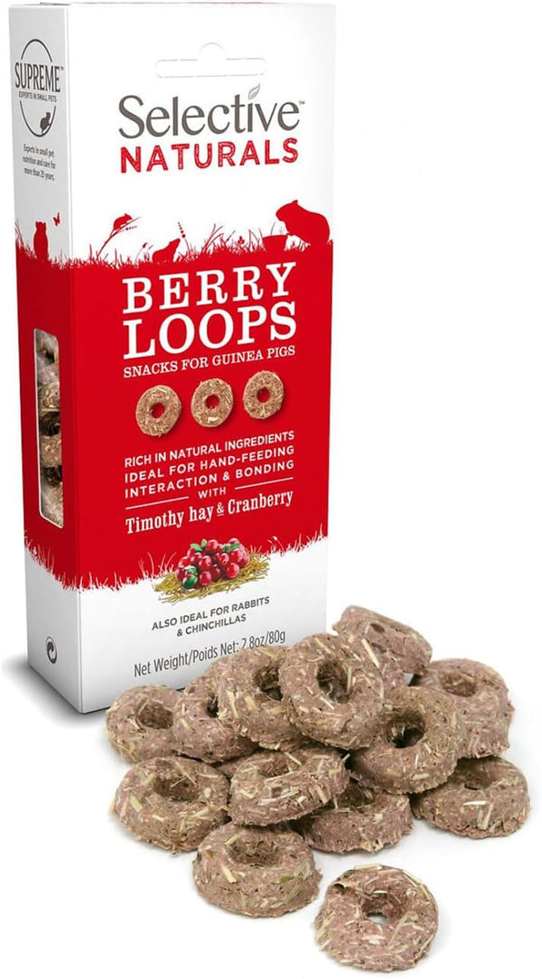 Supreme Science Selective Naturals Berry Loops with Timothy Hay & Cranberry for Guinea Pigs, 2.8 oz.