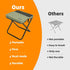 Yoosure 2 Backpacking Portable Folding Camp Stool with Side Pockets, Lightweight Foldable Camping Stool for Adults
