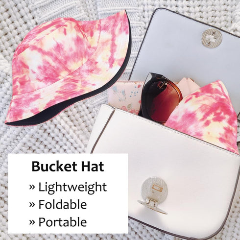 Reversible Bucket Hat for Women, Cute Summer Travel Fisherman Cap with Double Side Wear Design