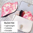 Reversible Bucket Hat for Women, Cute Summer Travel Fisherman Cap with Double Side Wear Design
