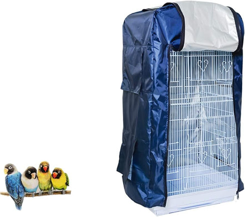 QBLEEV Large Bird Cage Covers - Warm Windproof Waterproof Shell Shield for Square Cage Crate