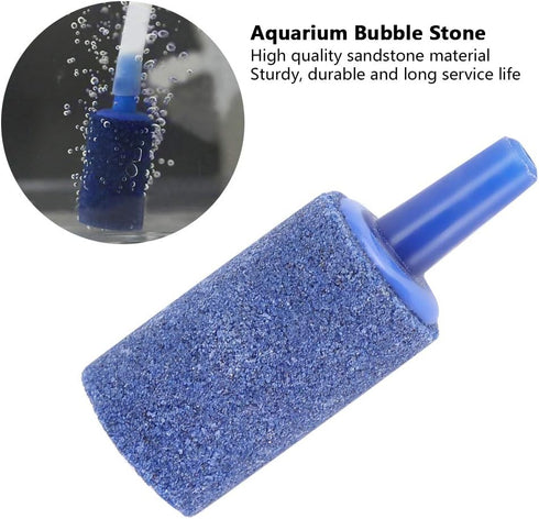 20PCS Blue Sandstone Cylinder Shape Aquarium Aeration Bubble Stone Set for Fish Oxygen Pump