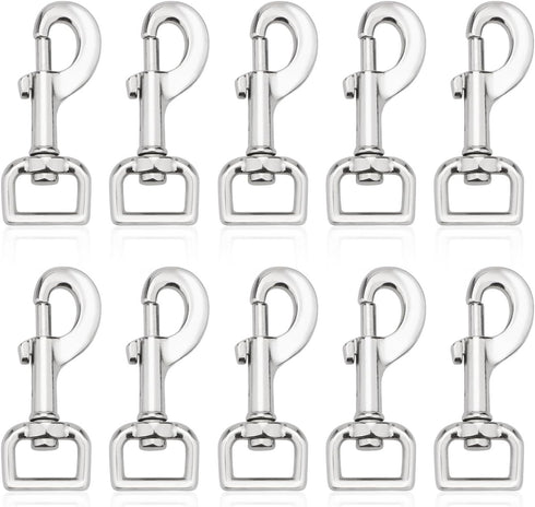 Swivel Snap Hooks Heavy Duty Dog Leash Hook, Trigger Clip Clasp for Linking Pet Leash Collar, Key Chain (10 Pack)