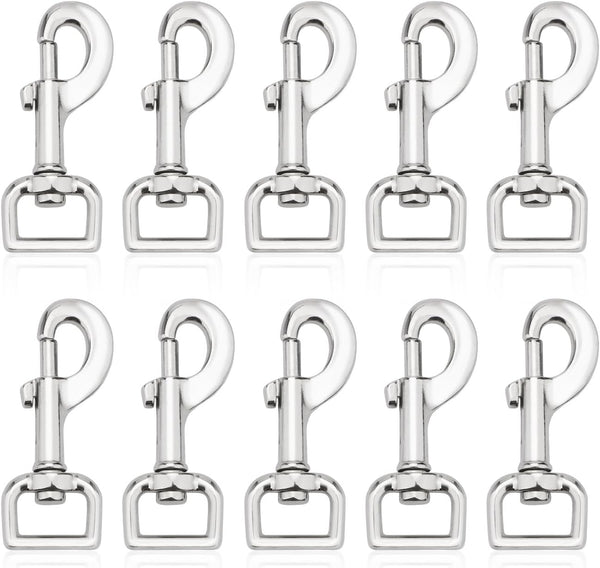 Swivel Snap Hooks Heavy Duty Dog Leash Hook, Trigger Clip Clasp for Linking Pet Leash Collar, Key Chain (10 Pack)