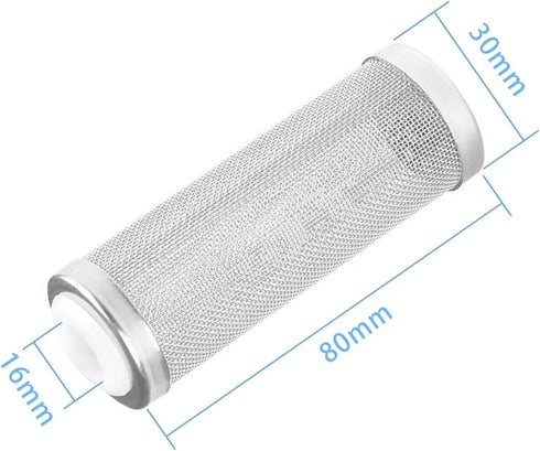 baoauh 10pcs Aquarium Stainless Steel Mesh Filter Guard Fish Tank Filter Stainless Steel Inlet Case Mesh Shrimp Nets
