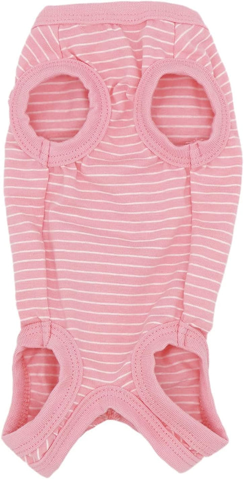 LOPHIPETS Girl Dog Shirts Pajamas for Small Dogs - Pink Strips for Pomeranian, Maltese, Toy Poodle