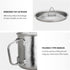 TiTo Titanium Cup with Lid, Ultralight Portable 300ml Camping Tea Coffee Water Mug for Outdoor Backpacking Hiking