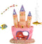 Cute Cartoon Pink Fairy Castle Decor, Small Fish Tank Ornament for Shrimp Crab Betta Cichlids