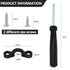 Kayak Pad Eye Deck Loops Tie Down with Screws for Kayak Rigging, 10Pcs, Black