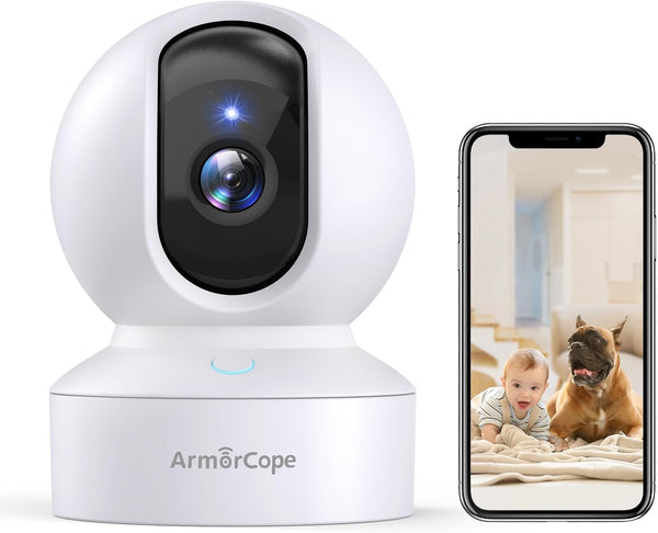 Pet Camera, 2K HD Dog Camera with Phone APP, 360° Pan/Tilt View, Night Vision, Motion Tracking Alarm