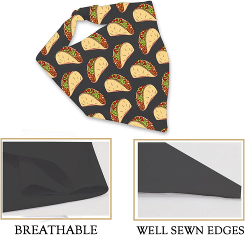 1 JXGZSO Piece Taco Dog Bandana Taco Tie On Scarf Festive Dog Bandana Mexican Food Lovers Gift (Taco Dog)