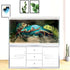 36X18 Inches Fish Tank Background, Sunshine Ocean Floor Decor, Durable Polyester with 8 EVA Double-Sided Tapes