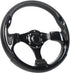 Universal EZGO Steering Wheel with Black Aluminum Frame, Fits Yamaha Club Car DS & Precedent