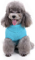 CHBORCHICEN Small Dog Sweaters, Knitted Pet Cat Warm Sweatshirt for Winter (Medium, Sky Blue)