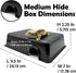 Pangea Reptile Hide Box (C- Medium) in Black