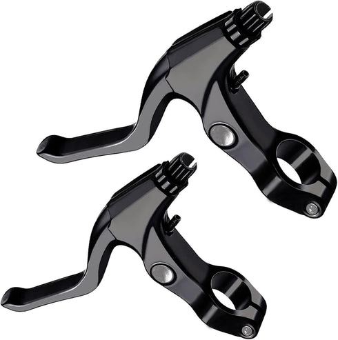 Lomodo 4 Pieces Bicycle Brake Accessories, 2 Pack Aluminium Alloy Brake Levers & 2 Pack Brake Wire (Black)