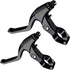 Lomodo 4 Pieces Bicycle Brake Accessories, 2 Pack Aluminium Alloy Brake Levers & 2 Pack Brake Wire (Black)
