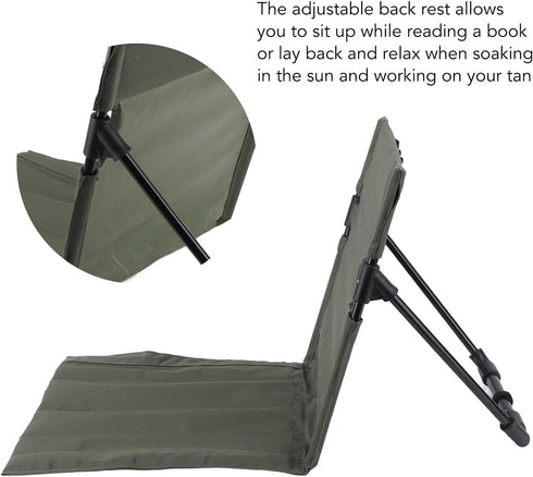 Outdoors Beach Loungers, Beach Lounge Chairs, Beach Chairs, Portable Folding Beach Mat Lounge Chair with Oversized