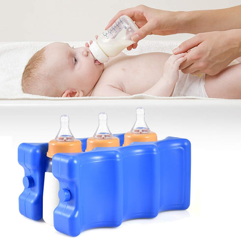 REV. LANG Packs Coolers(600g,Set 4) Cold Freezer Cool Ice Double Sided Contoured Reusable Long Lasting for Breast Milk