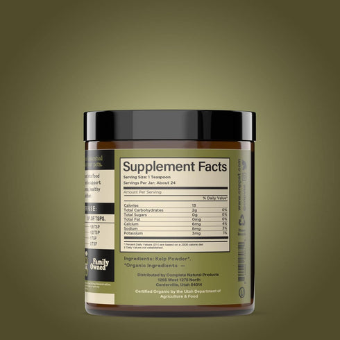 Complete Natural Products Organic Kelp Powder - 4oz - Pure Organic Kelp Powder for Pets