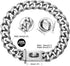 Dog Chain Collar Walking Metal Collar with Secure Buckle, Cuban Link Heavy Duty Chew Proof for Large Dogs (19MM, 26")