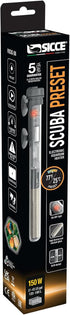 Sicce Scuba 150 Watt Aquarium Heater, Preset at 77? for Up to 45 Gallons, Submersible for Freshwater