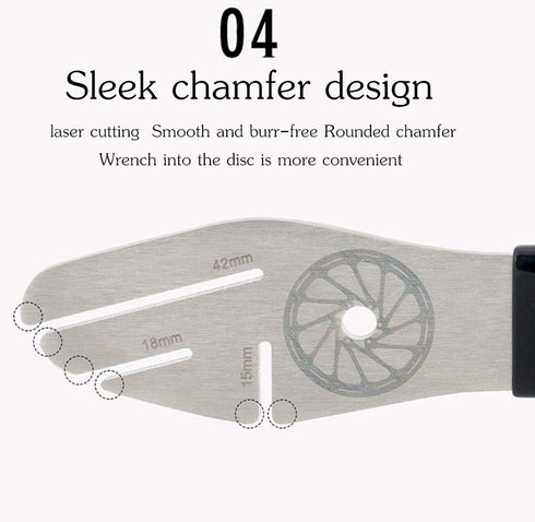 VXM Bike Disc Rotor Alignment Tool, Truing Wrench Bicycle Brake Disc Adjuster with 4 Pcs Brake Pads