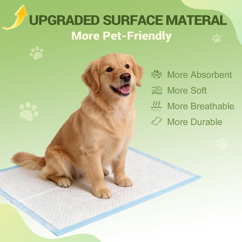 IMMCUTE 100 Count 22"x23" 6-Layer Premium Puppy Pads, Dog Pee Pads Ultra-Soft Heat-Sealed, Leak-Proof & Super Absorbent