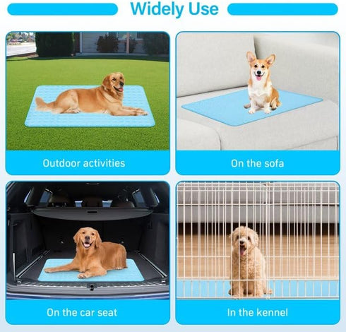 Cooling Mat for Large Dogs and Cats, Portable Pet Cooling Pad for Summer, Easy to Clean & Machine Washable (X-Large,