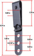 HolsterSmith Universal Metal Belt Clip for Holster Making - (Model 5) - (3-Hole) - (Tactical Black) - (w/SPTHA Mounting Hardware) - (2 Pack)