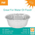 Lightweight Stainless Steel Feeding Dish for Dog, Cat, Pet Food and Water Dish | Silver, 2-Quart