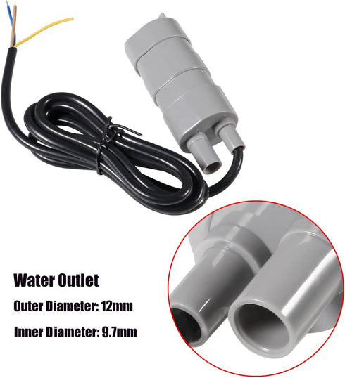 2pcs Mini Submersible Water Pump, DC 12V Micro Water Pump, 840L/H High Flow Pumps for Aquarium Fish Tank Fountain