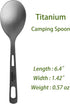 Titanium Utensils Set,Ultra-light Titanium Spoon Fork Knife with Carabiner,Camping Dishware,Traveling Dinnerware,Backpacking Miss Kit,Portable Titanium Cutlery for Outdoors Hiking Coffee by DZRZVD