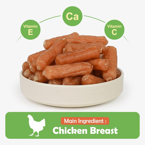 MON2SUN 2 Inch 21.2 oz Dog Treats, Soft & Chewy Chicken Sausage for Dogs, Grain-Free & Gluten-Free Training Treats