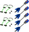 Zing HyperStrike Bow Bungee Replacement and Arrow Refill Pack, Includes 2 Green Bungee Sets and 4 Blue Arrows