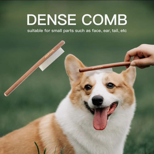 Jzswiepa 2 20-Blades Pet Dematting Rake with Sided Professional Pet Grooming Rake for Dogs and Cats Deshedding Detangle